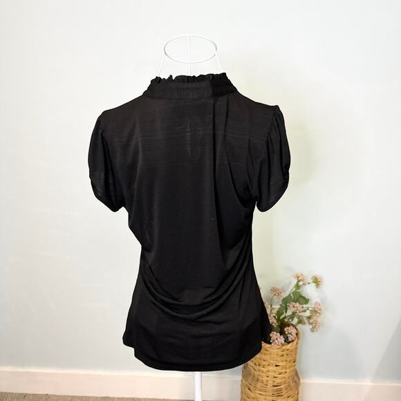 Gorgeous vintage y2k heart soul black ruffle babydoll top - Picture 4 of 6